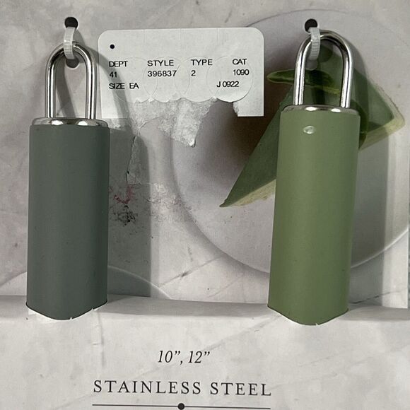 Core Kitchen Balloon Whisk Set of 2 Stainless Steel 10" and 12" Green Hangable - Picture 9 of 12